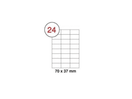 Modest 24 Label/Sheet, 100/Sheet Pack, Size 70 X 37mm - Image 1