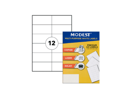 Modest 12 Label/Sheet, 100/Sheet Pack, Size 105 X 48mm - Image 1