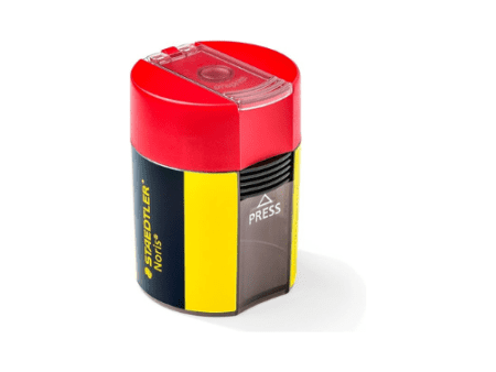 Staedtler Noris Round Design Tub Sharpener Red - Image 1