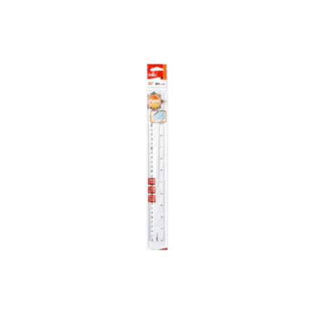 School Stationery Supplies Deli Pioneer Plastic Ruler 30CM 12 Inch - Image 1