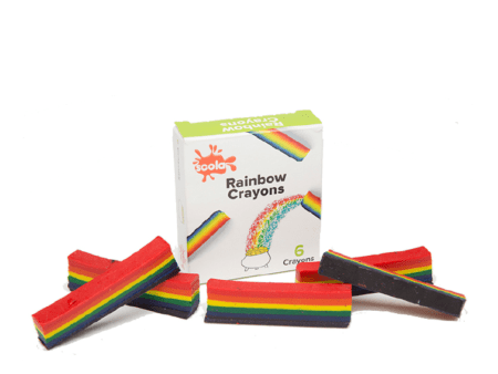 SCO RAINBOW CRAYONS S/WRAPPED 68MM 25PCS-DR - Image 1