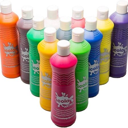 School Stationery Supplies SCOLA ARTMIX ASSORTED 12X500ML SET - Image 1