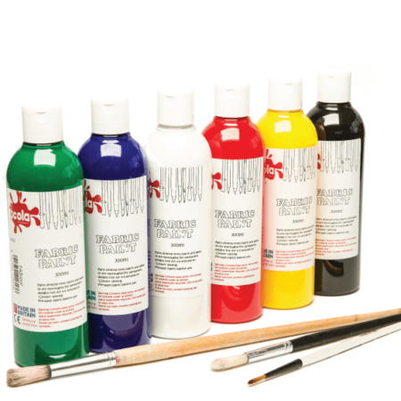 SCOLA TEXTILE PAINT 300ML ASSORTED 6PCS SET - Image 1