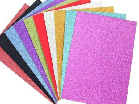 SCO GLITTER PAPER SHEETS ASSORTED A4 12SH-DR - Image 1