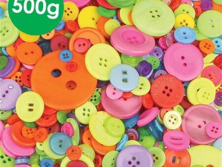 SCO CRAFT BUTTONS STANDARD ASSORTED 500G-DR - Image 1