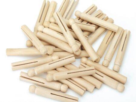 SCO WOODEN DOLLY PEGS NATURAL 24PCS-DR - Image 1