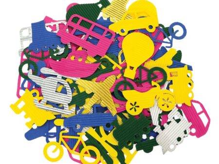 SCO CORRUGATED PAPER SHAPES TRANSPORT ASSORTED 100PCS-DR - Image 1