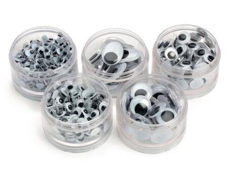 SCO WIGGLY EYES STACK PACK BLACK & WHITE 560PCS-DR - Image 1