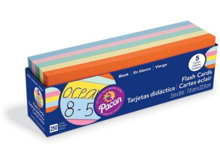 PAC FLASH CARDS LARGE ASSORTED 76 X 228MM 250PCS-DR - Image 1