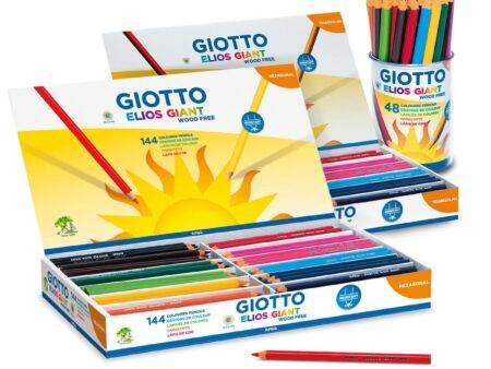 GIO ELIOS GIANT WOOD FREE TRIANGULAR PENCIL 144PCS SCHOOL PACK-DR - Image 1