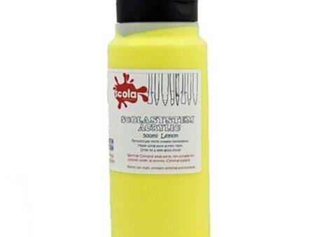 SCO SCOLA STUDENT ACRYLIC LEMON 500ML-DR - Image 1