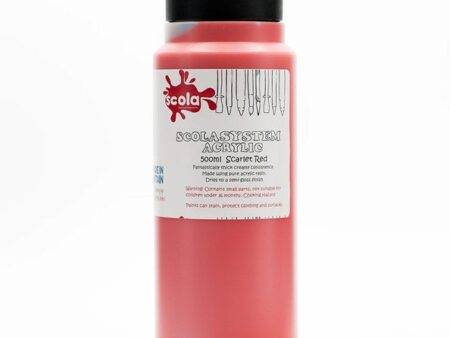 SCO SCOLA STUDENT ACRYLIC SCARLET RED 500ML-DR - Image 1