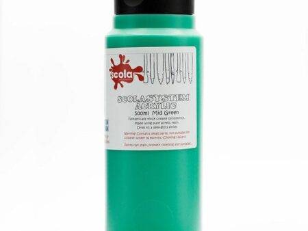 SCO SCOLA STUDENT ACRYLIC MID GREEN 500ML-DR - Image 1