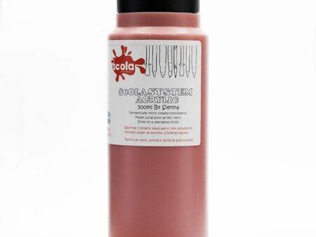 SCO SCOLA STUDENT ACRYLIC BURNT SIENNA 500ML-DR - Image 1