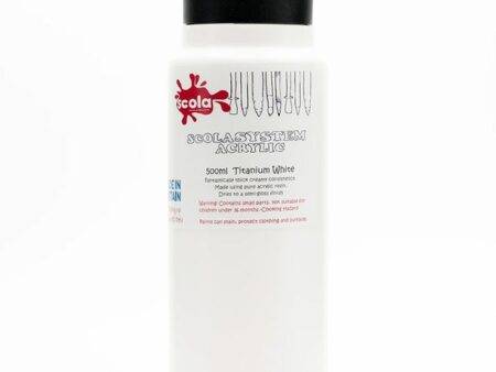 SCO SCOLA STUDENT ACRYLIC TITANIUM WHITE 500ML-DR - Image 1