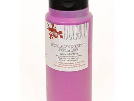 SCO SCOLA STUDENT ACRYLIC MAGENTA 500ML-DR - Image 1