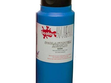 SCO SCOLA STUDENT ACRYLIC CYAN BLUE 500ML-DR - Image 1