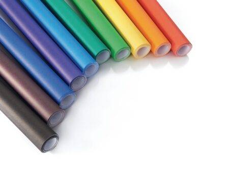 PAC FADELESS POSTER DISPLAY PAPER ROLLS STOCKROOM ASSORTMENT 1218MMX15M ASSORTED COLOURS 10PCS-DR - Image 1