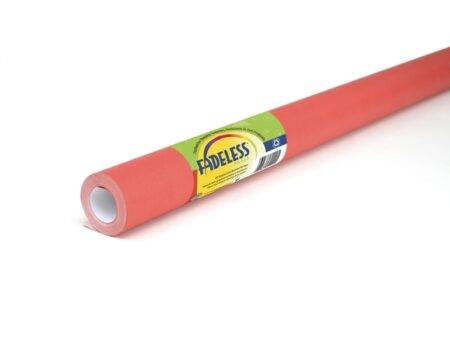 PAC FADELESS COLOURS DISPLAY PAPER ROLL 1218MMX3.6M FLAME RED 1PC-DR - Image 1