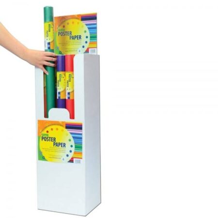 SCOLA COLOURS DISPLAY PAPER ROLLS STOCKROOM ASSORTMENT 760MMX10M ASSORTED COLOURS 20PCS - Image 1