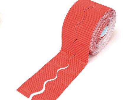 PAC BORDETTE CORRUGATED DECORATIVE BORDER ROLL 57MMX15M FLAME 6PCS-DR - Image 1
