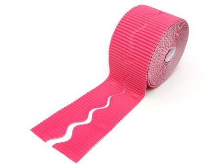 PAC BORDETTE CORRUGATED DECORATIVE BORDER ROLL 57MMX15M MAGENTA 6PCS-DR - Image 1