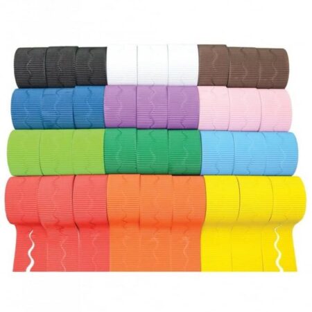 SCOLA CORRUGATED DECORATIVE BORDER ROLL ASSORTED 36PCS - Image 1