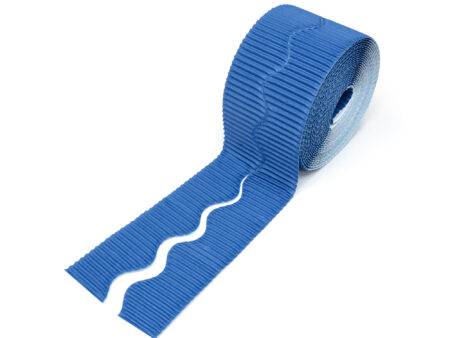 SCO CORRUGATED BORDER ROLL 57MMX15M BRIGHT BLUE-DR - Image 1