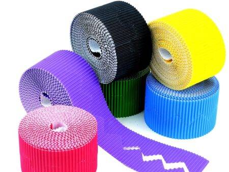 SCO CORRUGATED BORDER ROLL ZIG ZAG 57MMX15M BRILLIANT BLUE 6PCS-DR - Image 1
