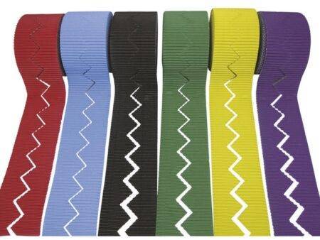 SCO CORRUGATED DECORATIVE BORDER ROLLS ZIG-ZAG ASSORTED 6PCS-DR - Image 1