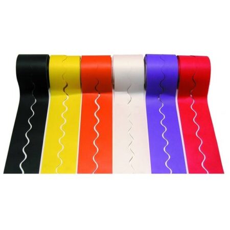 School Stationery Supplies SCOLA CARD DECORATIVE BORDER ROLLS BUMPER ASSORTED 57MMX15M 12PCS