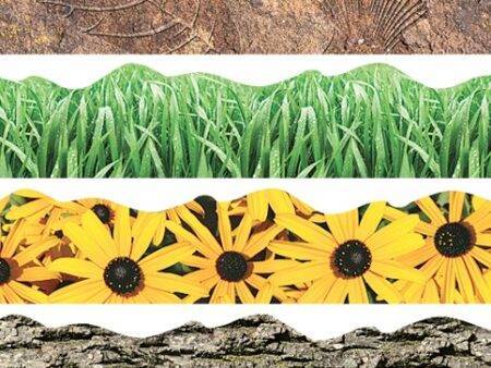 SCO TRIMMERS NATURE TEXTURES DESIGN 1M FOUR DESIGNS (12PCS EACH) 48PCS-DR - Image 1