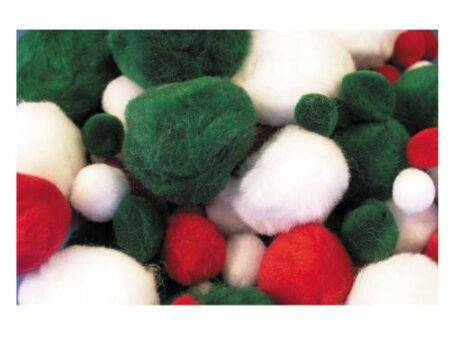 SCO POM POMS FESTIVE ASSORTED 100PCS-DR - Image 1