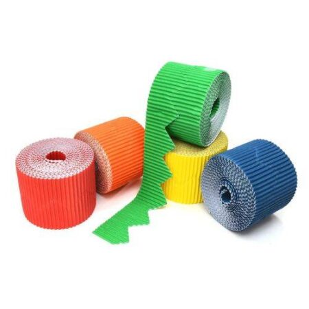 School Stationery Supplies SCOLA CORRUGATED BORDER ROLL ZIG ZAG 57MMX10M 1PC - Image 1