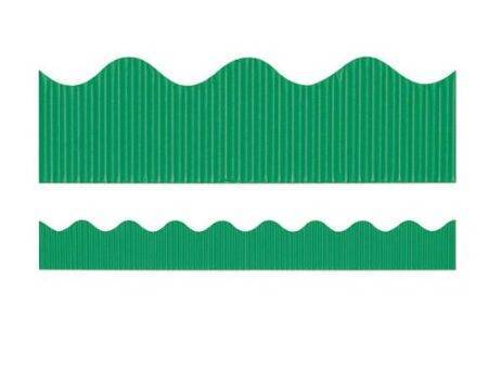PAC BORDETTE CORRUGATED DECORATIVE BORDER ROLL 57MMX15M EMERALD 6PCS-DR - Image 1