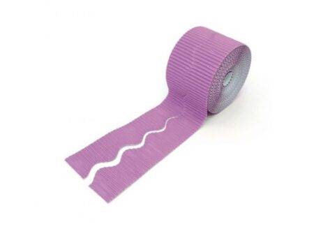 PAC BORDETTE CORRUGATED DECORATIVE BORDER ROLL 57MMX15M VIOLET 6PCS-DR - Image 1