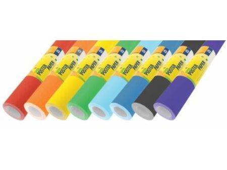 SCO COLOURS DISPLAY PAPER ROOLS STOCKRROM ASSORTMENT 1020MMX10M ASSORTED COLOURS 8PCS-DR - Image 1