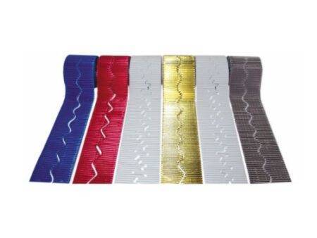 SCO CORRUGATED DECORATIVE BORDER ROLLS WINTER ASSORTED COLOURS 6PCS-DR - Image 1
