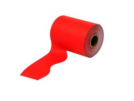 SCO DECORATIVE PAPER BORDER ROLL SCALLOPED RED 100MMX50M 1PC-DR - Image 1