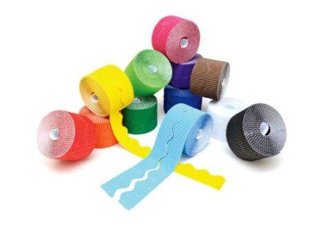 SCO CORRUGATED DECORATIVE BORDER ROLLS WAVY ASSORTED 6PCS-DR - Image 1