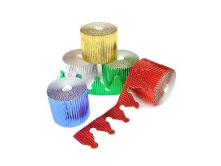 SCO CORRUGATED DECORATIVE BORDER ROLL CROWN DESIGN ASSORTED 5PCS-DR - Image 1