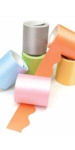 SCOLA CARD DECORATIVE BORDER ROLLS ASSORTED PEARLESCENT 57MMX15M 6PCS