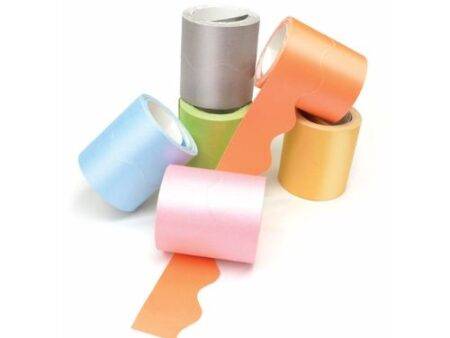 SCO CARD DECORATIVE BORDER ROLLS ASSORTED PEARLESCENT 57MMX15M 6PCS-DR - Image 1