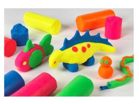 SCO SOFT DOUGH ASSORTED 6PCS FLUORESCENT 300G-DR - Image 1