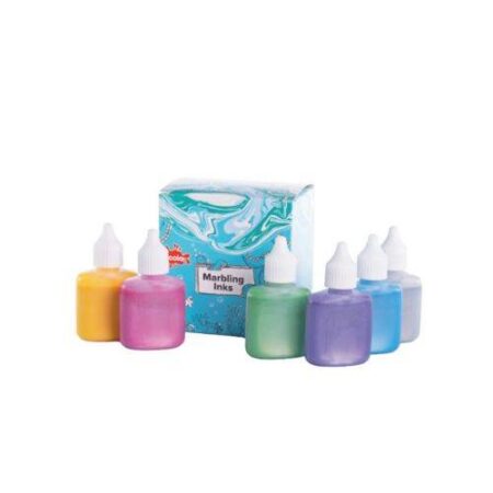 SCOLA MARBLING INK ASSORTED METALLIC 25ML 6PCS - Image 1