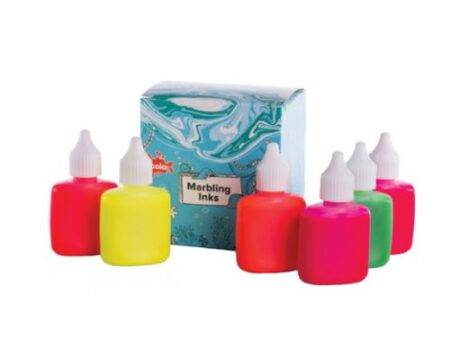 SCO MARBLING INK ASSORTED FLUORESCENT 25ML 6PCS-DR - Image 1