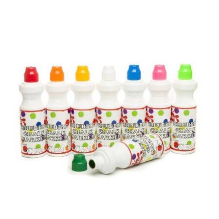 School Stationery Supplies SCOLA CHUBBI MARKER ASSORTED COLOURS 75ML 8PCS - Image 1