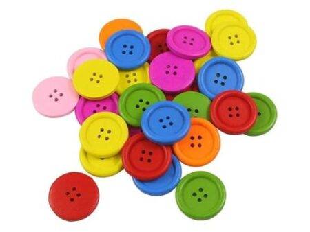 SCO CRAFT BUTTONS WOODEN ASSORTED 360PCS-DR - Image 1