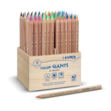 School Stationery Supplies DALER ROWNEY LYR COLOR GIANTS NATURE PENCIL 96PCS WOODEN SCHOOL PACK