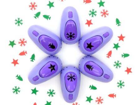 SCO CRAFT PUNCHES FESTIVE ASSORTED DESIGNS 6PCS-DR - Image 1